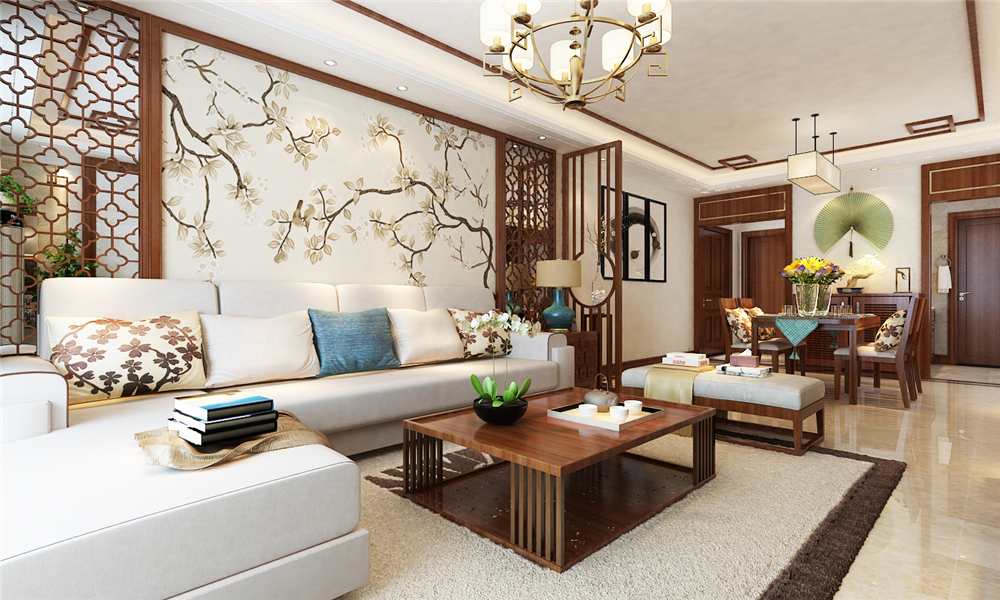 財富中心三居室新中式