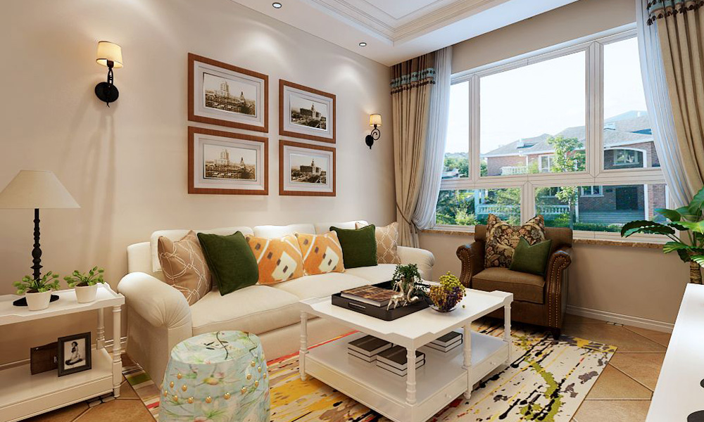  現(xiàn)代二居室客廳效果圖北京裝飾公司